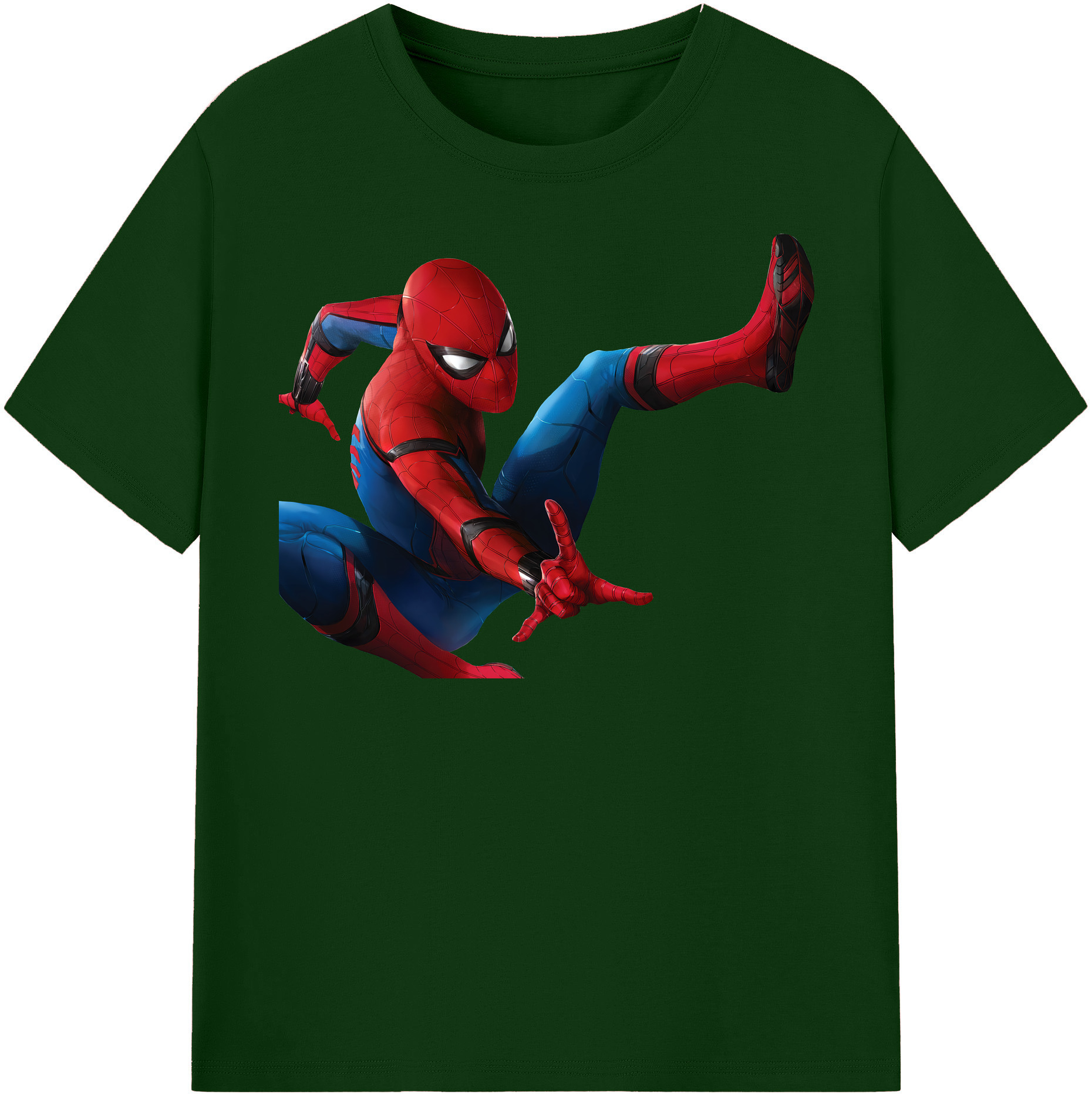 （画像用） Spider Man スパイダーマン 綿100％半袖Tシャツ（フロントプリント）